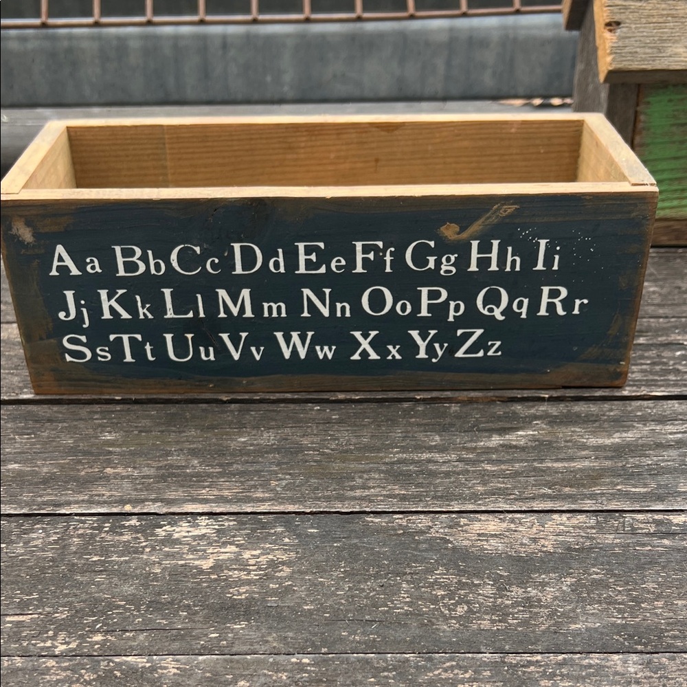 Alphabet Wooden Storage Box